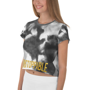 The Gold Collection Unstoppable Baddie Tie Dye Crop Tee