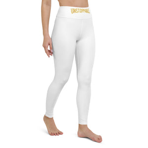 Unstoppable Baddie Yoga Gold Waist Leggings