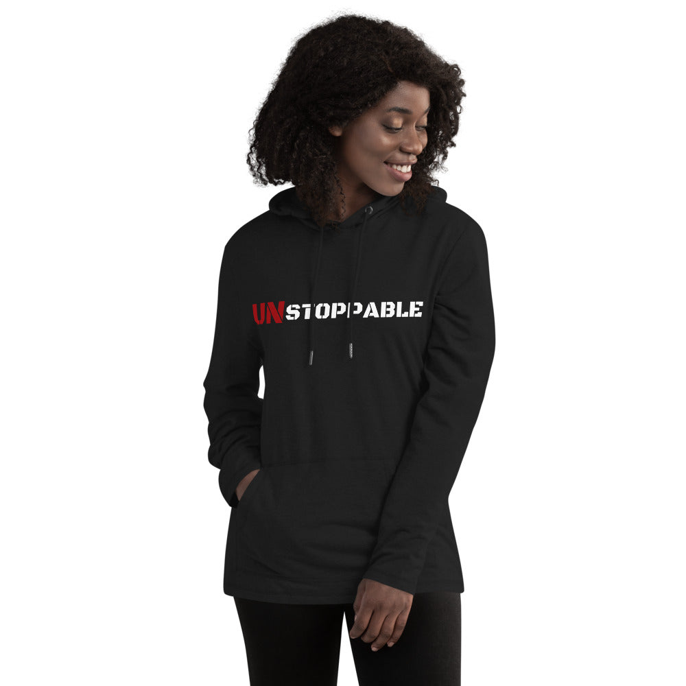 Unstoppable Unisex Lightweight Hoodie - Black