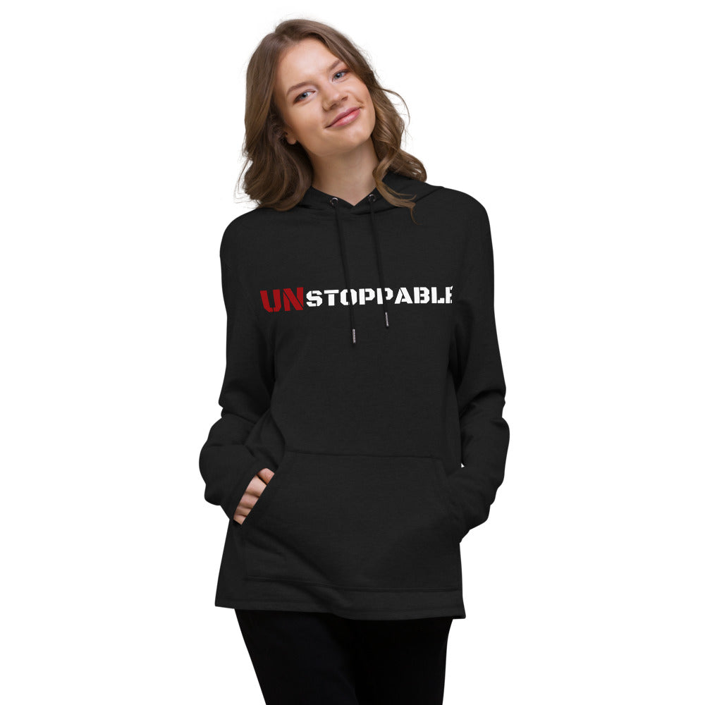 Unstoppable Unisex Lightweight Hoodie - Black