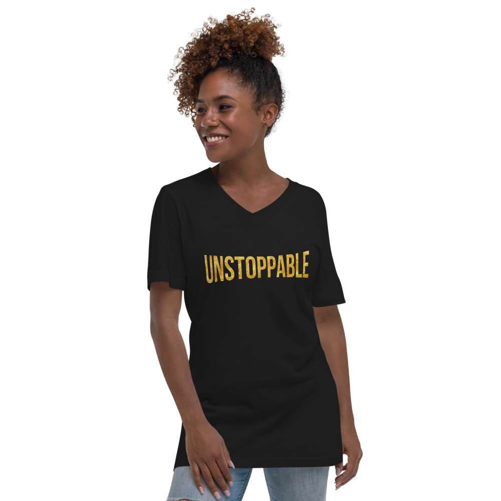 Unstoppable Unisex Short Sleeve V-Neck T-Shirt