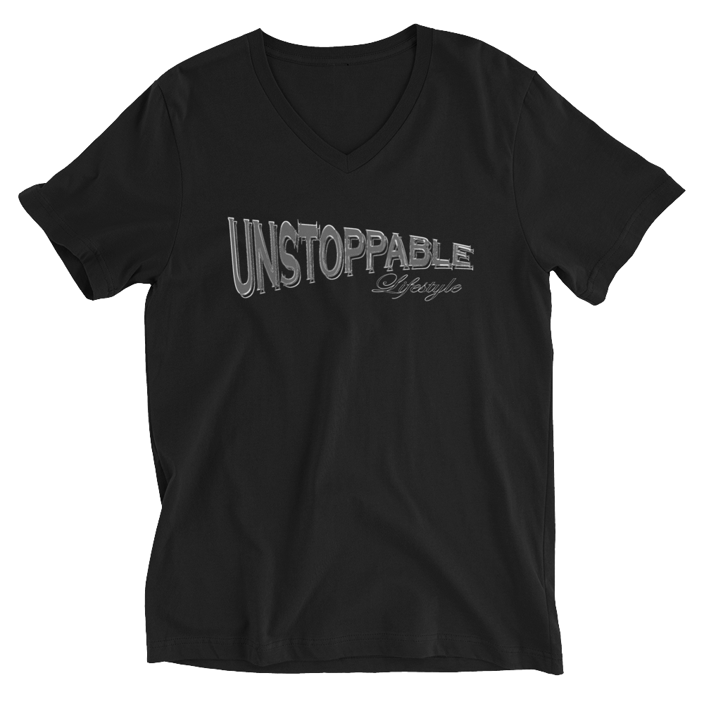 Unstoppable Chrome Unisex Short Sleeve V-Neck T-Shirt