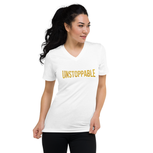 Unstoppable Unisex Short Sleeve V-Neck T-Shirt