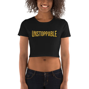 Unstoppable Baddie Gold Women’s Crop Tee